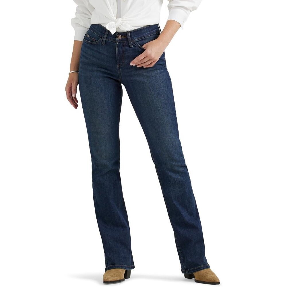 Women's Flex Motion Bootcut Jeans Ultra Comfortable Reg Fit Stretch Denim